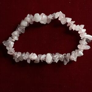 Rose Quartz Beaded Chip‎ Bracelet